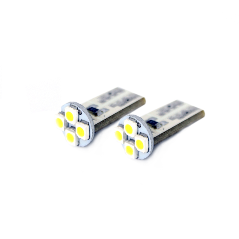 Bec auto led SMD Carguard 12V T10 W2.1x9.5d 0.4W alb , led pozitie 2 buc.