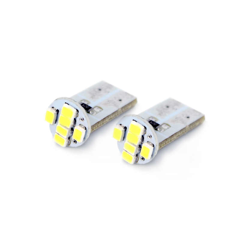 Bec auto led SMD Carguard 12V T10 W2.1x9.5d 0.6W alb , led pozitie 2 buc.