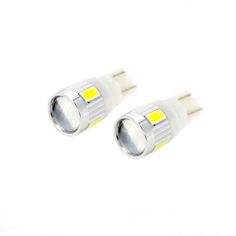 Bec de pozitie tip LED T10 W2.1x9.5 12V 2.5W , cu LED Cree chip, set 2 buc