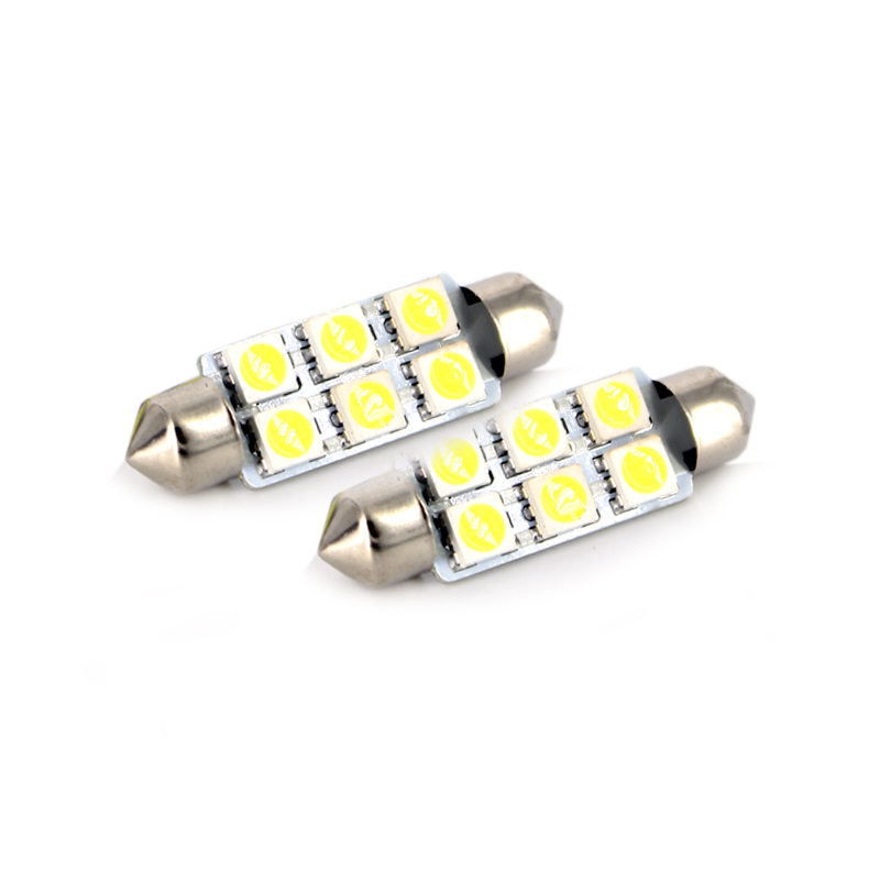 Bec auto LED SMD Carguard cu 2 leduri 12V SV8,5 1.5W , 41 mm, tip sofit , set becuri 2 buc