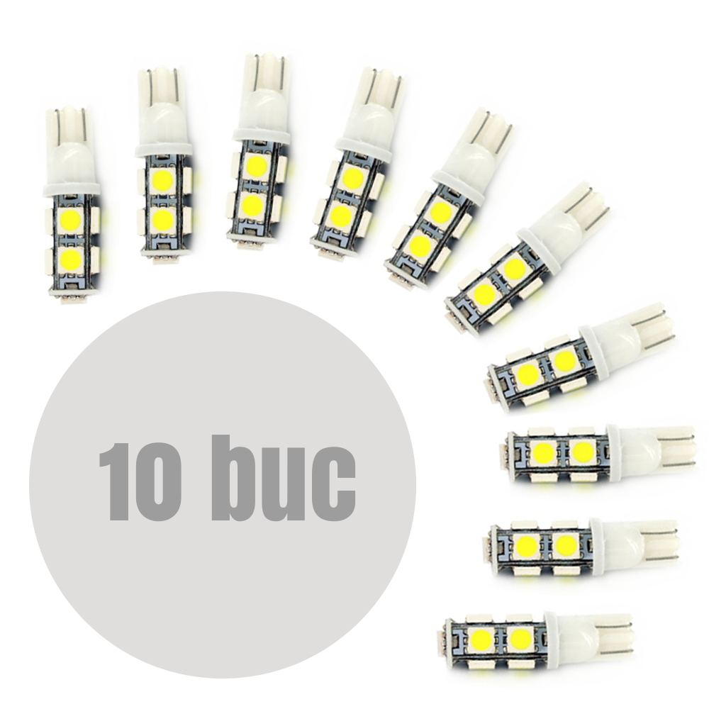 Bec de pozitie LED SMD T10 W2.1x9.5 12V 2.25W (W3W) , set 10 buc.