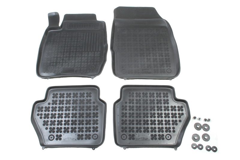 Set covorase auto din cauciuc Ford Fiesta VII dupa 08/2008 , presuri tip tavita marca Rezaw Plast