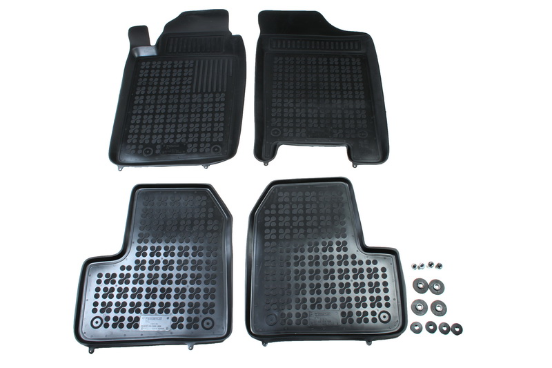 Set covorase auto din cauciuc Peugeot 207 dupa 2006, cu extinctor , presuri tip tavita marca Rezaw Plast