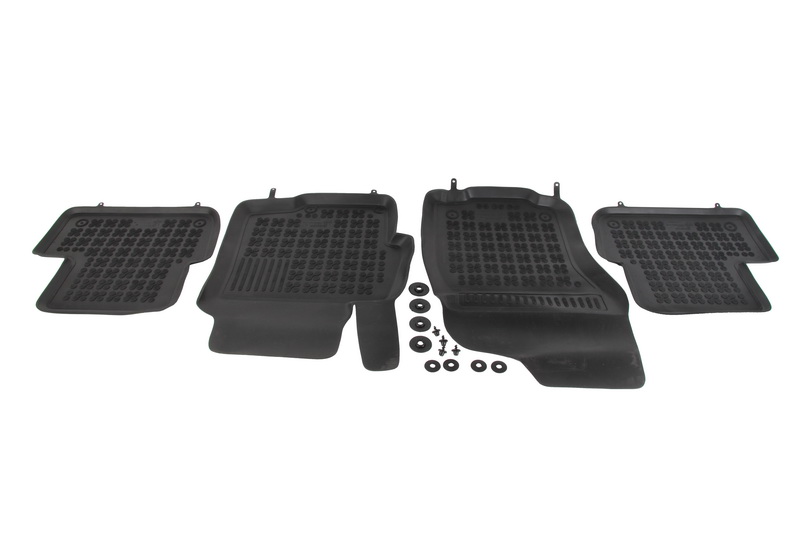 Set covorase auto din cauciuc Mitsubishi Lancer / Lancer Evo X dupa 2007 , presuri tip tavita marca Rezaw Plast