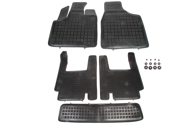 Set covorase auto din cauciuc Lancia-Chrysler VOYAGER 5, dupa 2006, 7os. , presuri tip tavita marca Rezaw Plast