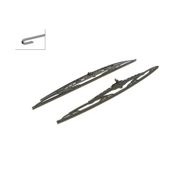 Set stergatoare parbriz BOSCH SKODA SUPERB (3U4), 2004-2008, VW PASSAT (B5), 1996-2000, Audi A4 (B5), 1994-2001, BMW Z4 (E89), 05.2009-, 530+530 mm; Spoiler; lama curba U