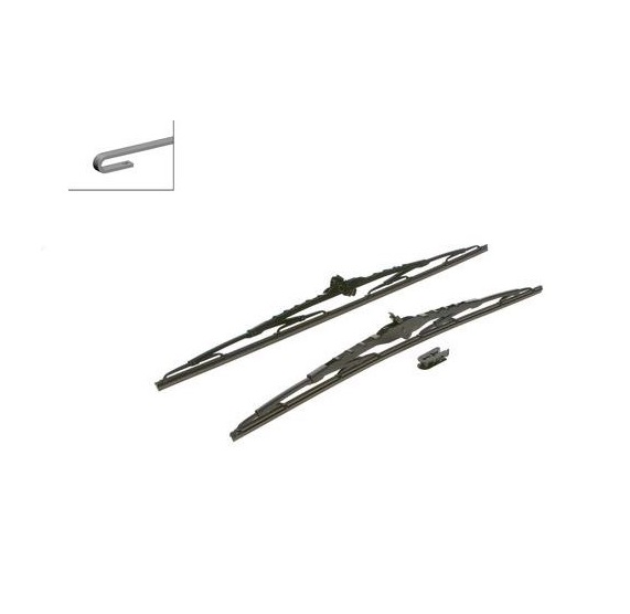 Set stergatoare parbriz BOSCH MERCEDES Clasa C (W203)/SPORTCOUPE (CL203) 2000-2003, Volvo S60 (RS), 2000-2003, S80 (TS/XT), 1998-07.2003, V70 (P80), 2000-06.2004, XC70 (SW), 03.2000-05.2004, 600+530 mm; lama curba A2