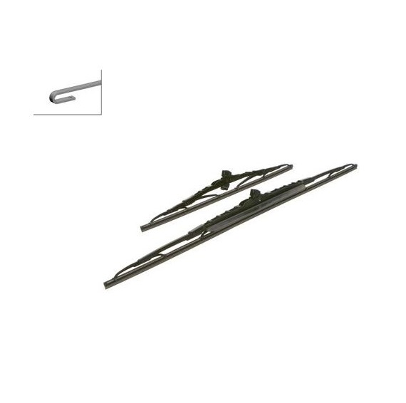 Set stergatoare parbriz BOSCH HONDA INSIGHT I40 (VF), Infiniti G/Q60, Kia CARENS RIO Mazda 5, Mazda CX-7, CX-9, PEUGEOT 206, 206+, Toyota AURIS AVENSIS VERSO CELICA COROLLA VERSO PRIUS (XW30), VERSO, 650+400 mm; cu Spoiler
