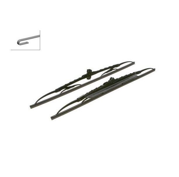 Set stergatoare parbriz BOSCH ALFA ROMEO 164 LADA Land Rover Nissan Renault CLIO II AUDI 100/200 , 80, 90, A4 (B5), Chrysler JEEP GRAND CHEROKEE PATRIOT, SAAB Toyota VW PASSAT B3/B4, TRANSPORTER (T4), VOLVO 530+530 mm