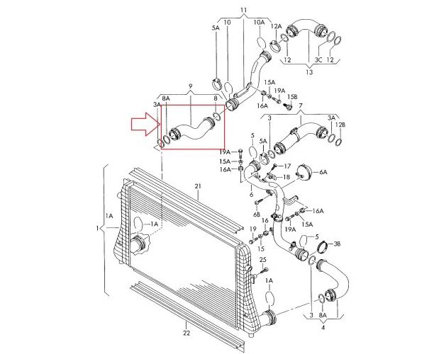 Furtun intercooler, supraalimentare, diametru 58 mm, cauciuc, RapidAuto 1331PT-3