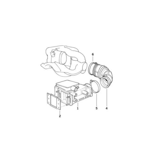 Furtun filtru aer, tubulatura filtru Bmw Seria 3 E36 1991-1998, diametru 70/110 mm, plastic, RapidAuto 2007PF-7