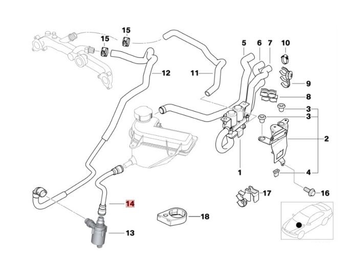 Furtun radiator Bmw X5 E53 2000-2007, cauciuc, RapidAuto 2050PW-5