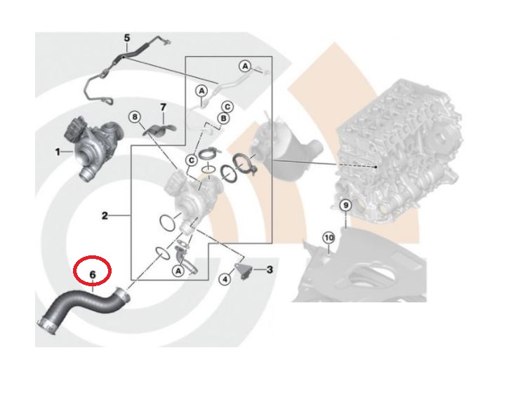 Furtun intercooler, supraalimentare Bmw Seria 1 F20/21 2011-2019, Seria 3 F30/31 2011-, Seria 3 Gt F34 2013-, Seria 4 F32/33 2013-, X3 F25 2010-, X4 F26 2014-, cauciuc, RapidAuto 20X1PT-1