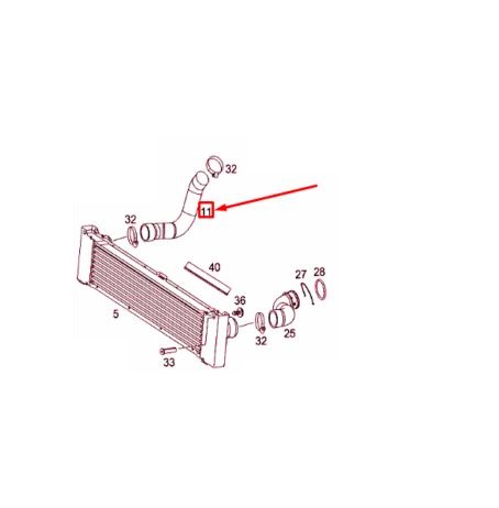 Furtun intercooler, supraalimentare Mercedes Vito/Viano (W639) 2003-2014, diametru 50/55 mm, cauciuc, RapidAuto 5040PT-6