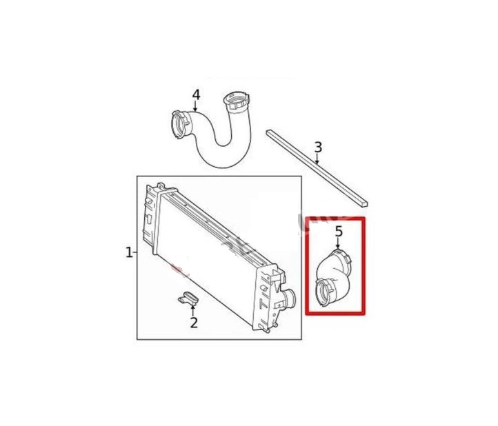 Furtun intercooler, supraalimentare Mercedes Sprinter 2006-2018, cauciuc, RapidAuto 5065PT-13