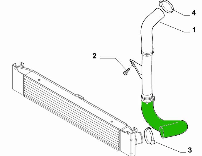 Furtun intercooler, supraalimentare Fiat Ducato 2006-2014, Ducato 2014-, diametru 60/60 mm, cauciuc, RapidAuto 5704PT-1