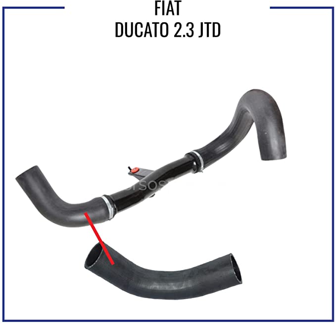 Furtun intercooler, supraalimentare Fiat Ducato 2006-2014, Ducato 2014-, diametru 50/50 mm, cauciuc, RapidAuto 5704PT-2