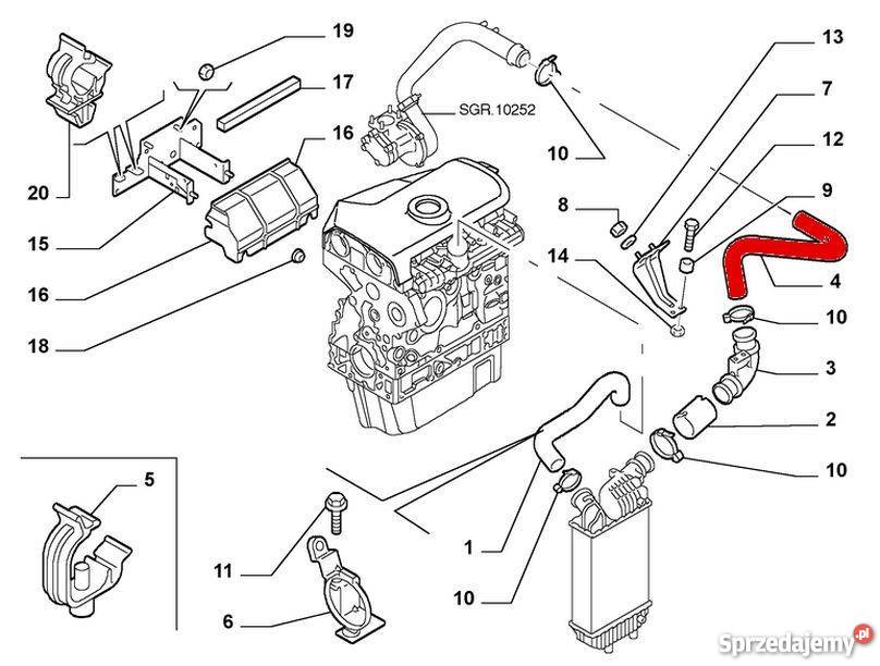 Furtun intercooler, supraalimentare Fiat Ducato 2002-2006, diametru 52/52 mm, cauciuc, RapidAuto 5770PT-3