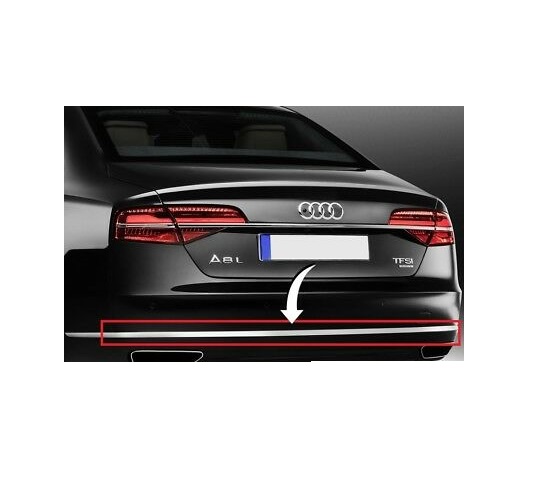 Bandou bara protectie spate AUDI A8 (D4/4F), 2014-, Centrala, cromat