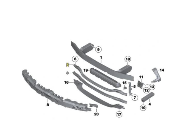 Intaritura bara, armatura BMW Seria 5 (F10/F11), 12.2009-, Pachet M, fata, Tabla; inferior