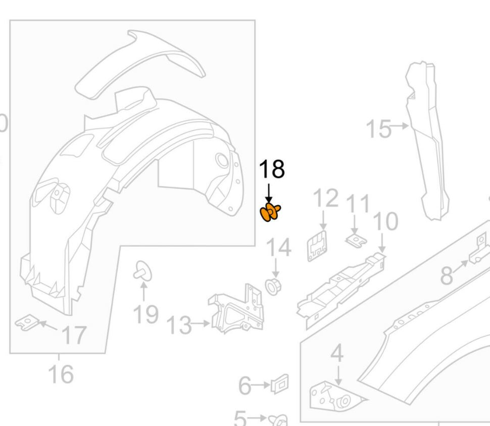Clema, clips fixare Ford B-Max 12-, C-Max 10-14/14-, Focus 18-21, Focus 3 10-14/14-18, Galaxy 06-10/10-15, Kuga 13-16/16-20, Mondeo 07-10/10-15, Transit/Tourneo Connect 13-18, Transit/Tourneo Courier 14-; protectoare geamuri, aripa interioara, set 10 buc
