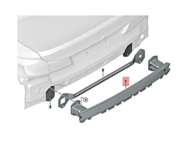 Intaritura bara, armatura spate BMW Seria 5 (G30/G31), 05.2017-,