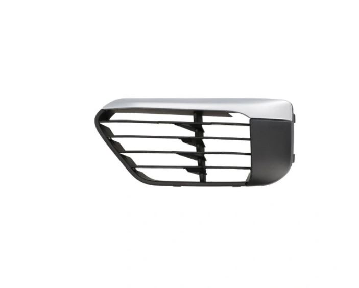 Grila bara fata BMW X1 (F48), 06.2015-, fata, partea stanga, cu material argintiu
