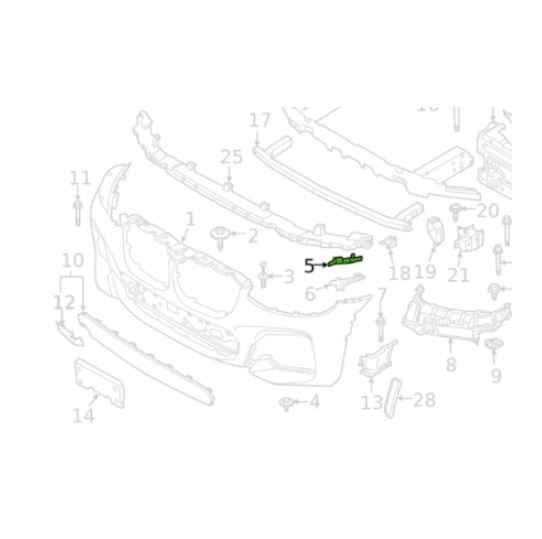 Suport bara Bmw X3 (G01), 06.2017-; Bmw X4 (G02), 03.2018-, parte montare Fata, Stanga, RapidAuto 20X407-5