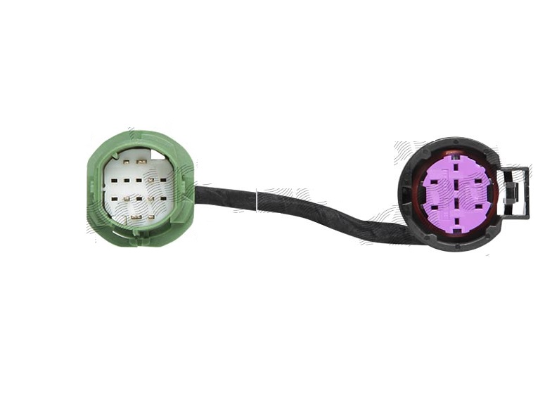 Adaptor mufa bec far FIAT PANDA (169), 09.2003-12.2012, conexiuni mufe intre 8 si 14 pini; H4;, TYC, fata, partea stanga=dreapta,