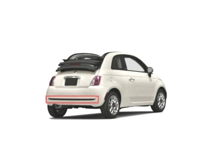 Bandou bara protectie spate FIAT 500 (312), 03.2007-08.2015; VW GOLF 7 (5K), 2017- model GTI, negru