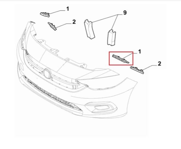 Suport bara fata FIAT TIPO, 04.2016-, partea dreapta, intern