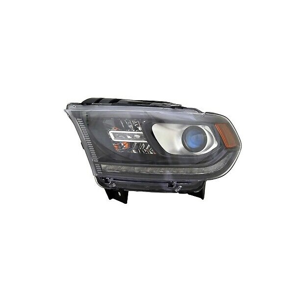Far DODGE DURANGO, 2016-, TYC, fata, partea stanga, cu 'lumina de zi' tip LED; Tip=USA;tip bec HB3+PY27/7W; manual; negru; Omologare: SAE;
