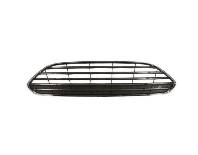 Grila radiator FORD FIESTA (JA8), 01.2013-12.2017, fata, stralucitor; cromat/negru; cu laminat cromate