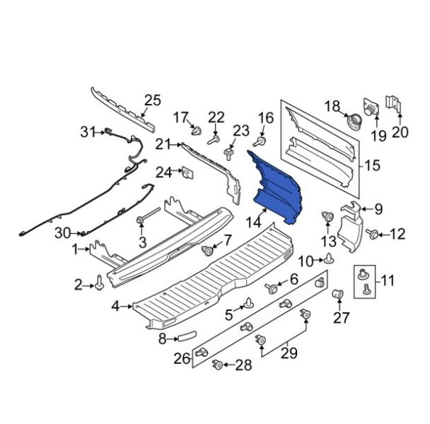 Ornament pasaj roata aripa Ford Transit/Tourneo, 01.2014-, parte montare Fata, Stanga, RapidAuto 32N20051