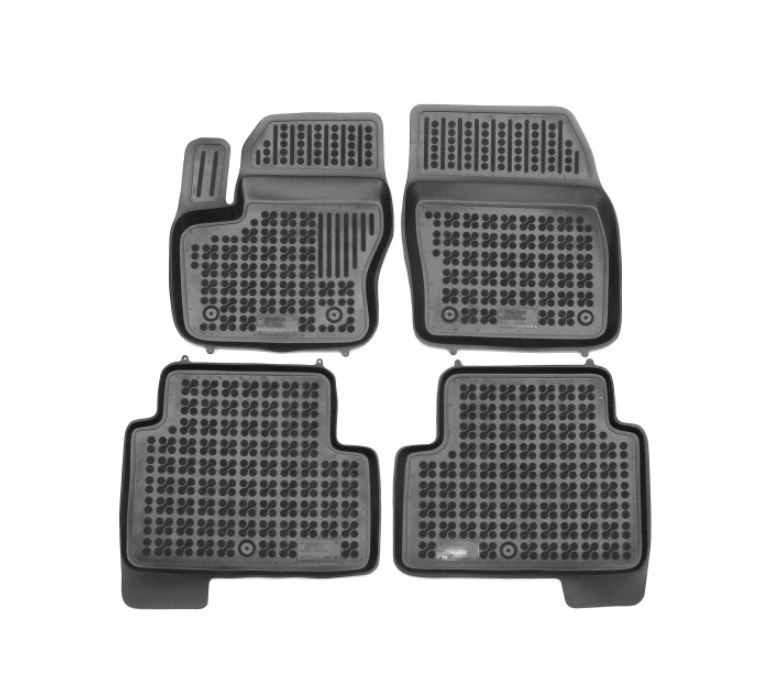 Set covorase auto din cauciuc FORD KUGA, 01.2013-01.2020, presuri tip tavita, negru