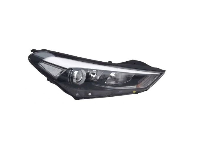 Far HYUNDAI TUCSON (TL), 09.2015-06.2018, DEPO, fata, partea dreapta, cu lumina pentru viraje statica; cu 'lumina de zi' tip LED; H7+H7+H7+PY21W; electric; cu motor;