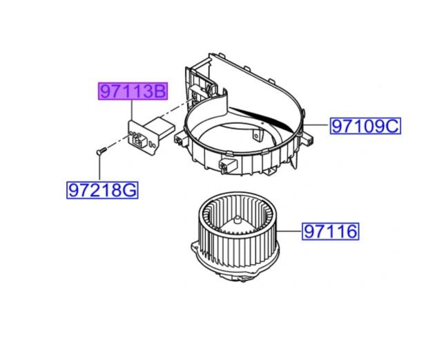 Rezistenta ventilator habitaclu Hyundai Elantra 2011-, Elantra 2016-, I30 2012-2016, Tucson (Tl) 2015-; Kia Carens 2013-, Cee'd 2012-, Soul 2014-, Sportage 2015-, RapidAuto 41C1KST-1