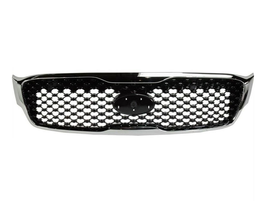Grila radiator KIA SORENTO (UM), 12.2014-, model SX, fata, cu rama crom; negru
