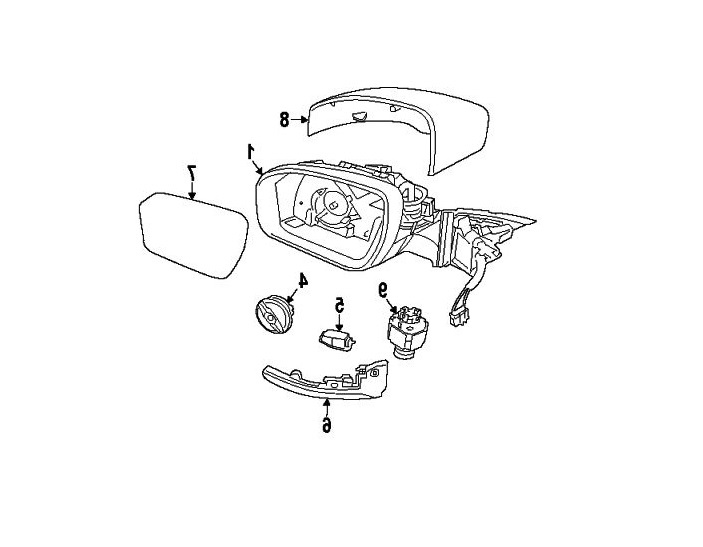 Oglinda usa exterioara LAND ROVER DISCOVERY/LR4 (TAA), 03.2009-2014, View Max, partea stanga, reglare electrica; grunduit; incalzit; sticla convexa; geam cromat; rabatabil; memorie; 11 pini; cu semnalizare