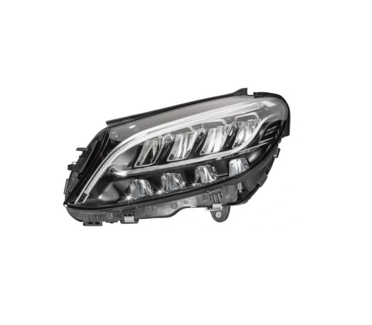 Far MERCEDES Clasa C (W205), 06.2018-, HELLA, fata, partea stanga, fara inscriptia 'Mercedes Benz'; LED; electric; fara modul LED; fara unitate control LED;