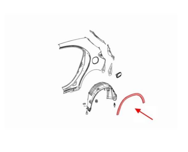 Bandou aripa spate MERCEDES Clasa GLA (X156), 12.2013-, partea stanga,