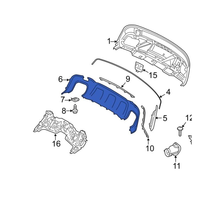 Spoiler bara spate MERCEDES Clasa GLA (X156), 2017-2019,