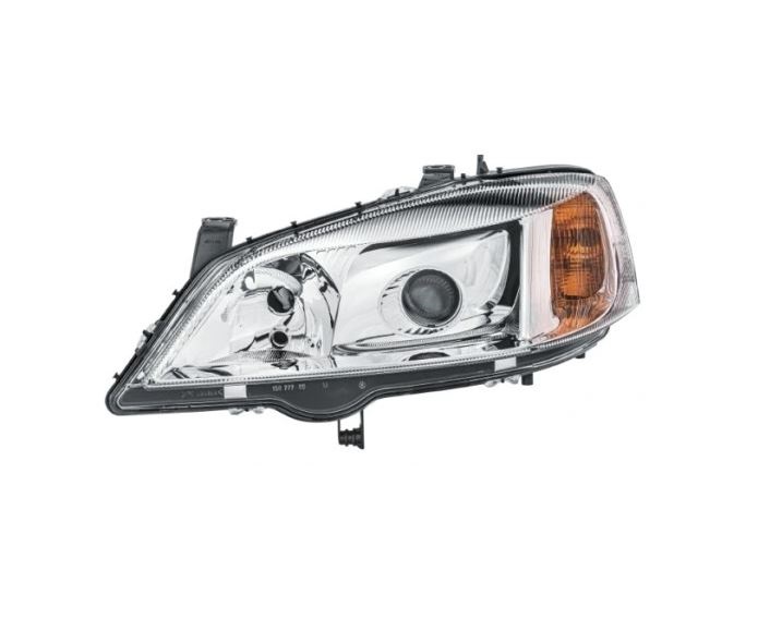 Far OPEL ASTRA G, 01.1998-08.2009, DEPO, fata, partea stanga, xenon;tip bec D2S+H7+W5W; electric; argintiu; fara bec descarcare; fara ballast; fara motor;