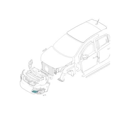 Grila bara fata PEUGEOT 308, 10.2013-12.2017, fata, partea stanga, negru; lateral