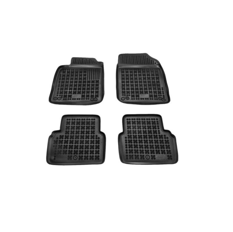 Set covorase auto din cauciuc SAAB 9.3 (YS3F), 09.2002-09.2007; 9-3 (YS3F), 07.2007-, presuri tip tavita, negru