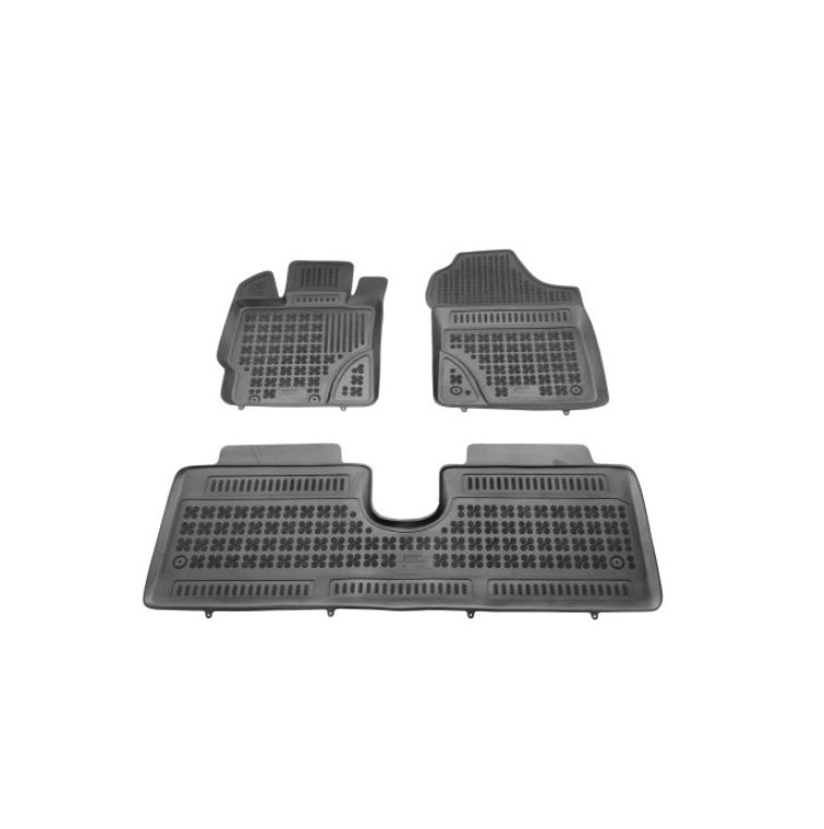 Set covorase auto din cauciuc TOYOTA YARIS, 03.2011-2017; YARIS, 05.2017- model cu 5 usi, presuri tip tavita, negru; polipropilena