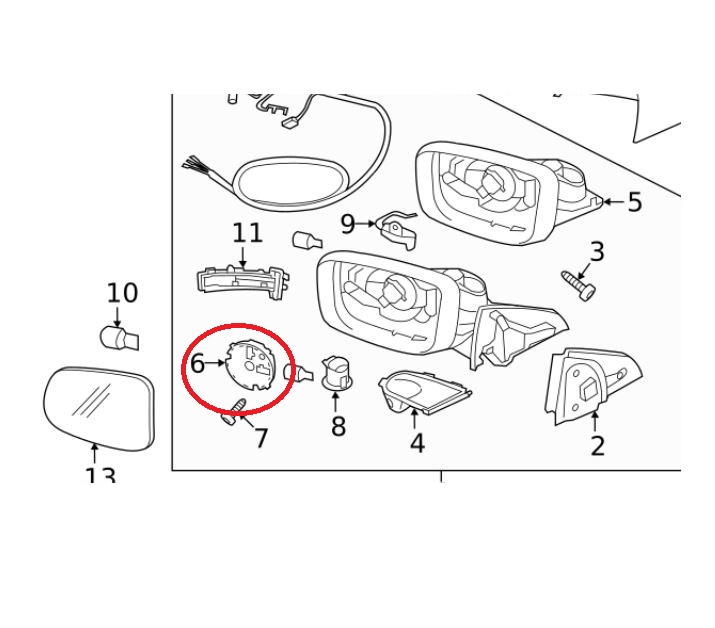 Actuator oglinda exterioara VOLVO XC60, 05.2008-02.2017, partea stanga, cu functie memorie