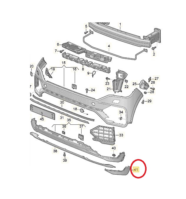 Parte laterala, Flasc bara VW TOUAREG, 05.2018-, fata, partea dreapta,