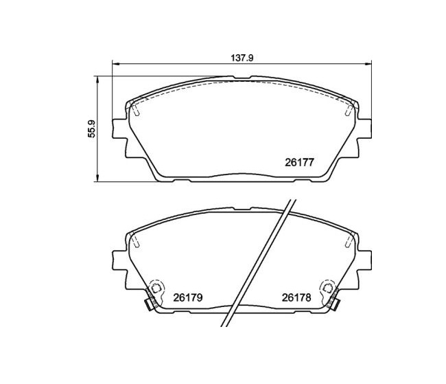 Placute frana Mazda 3 Liftback (Bp), 11.2018-, 3 Sedan (Bp), 11.2018-, SRLine S700887