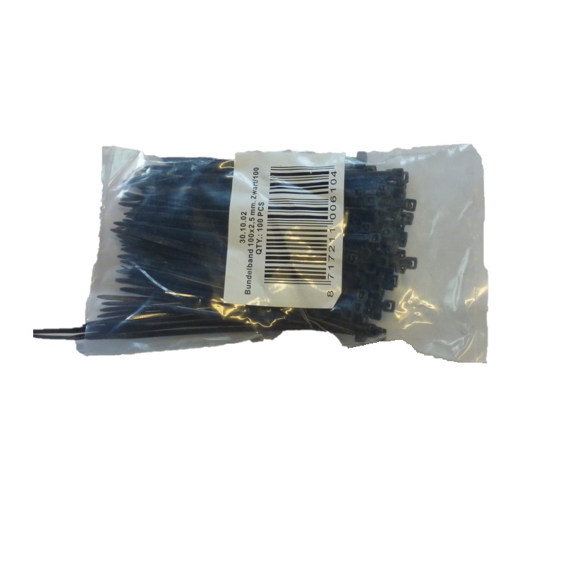 Coliere de plastic RapidAuto negru 100x2.5mm 100buc